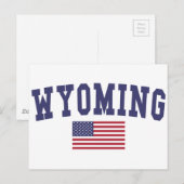 Wyoming US Flag Briefkaart (Voorkant / Achterkant)