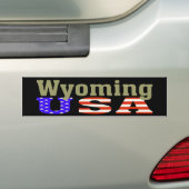 Wyoming USA! Bumpersticker (Op auto)