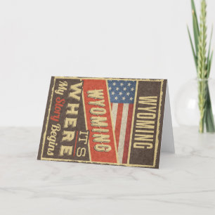 Wyoming USA Flag Kaart
