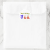 Wyoming USA! Ronde Sticker (Tas)