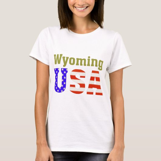 Wyoming USA! T-shirt (Voorkant)
