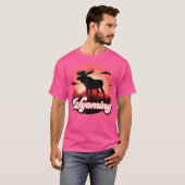 Wyoming Vakantie Verenigde Staten Cheyenne Wandelv T-shirt (Voorkant volledig)