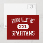 Wyoming Valley West - Spartans - Middle - Kingston Briefkaart (Voorkant / Achterkant)