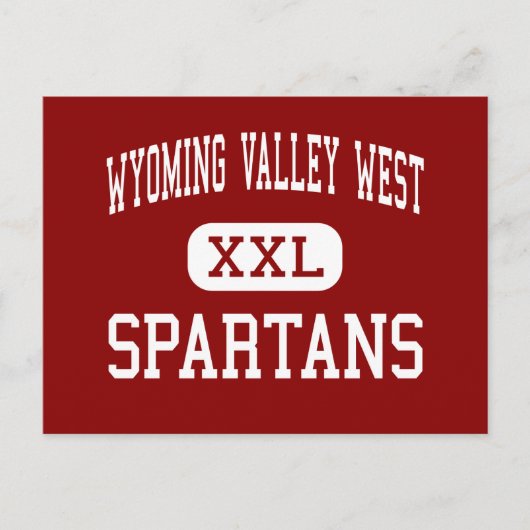 Wyoming Valley West - Spartans - Middle - Kingston Briefkaart (Voorkant)
