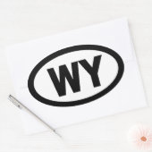 Wyoming - vel van 4 ovale auto stickers (Envelop)