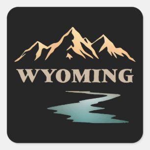 Wyoming Verenigde Staten Vierkante Sticker