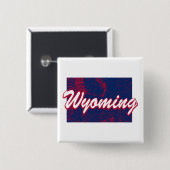 Wyoming Vierkante Button 5,1 Cm (Voorkant /achterkant)