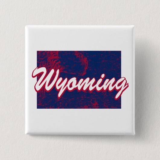 Wyoming Vierkante Button 5,1 Cm (Voorkant)