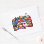 Wyoming vierkante sticker (Envelop)