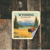  Wyoming Vierkante Sticker