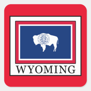 Wyoming Vierkante Sticker
