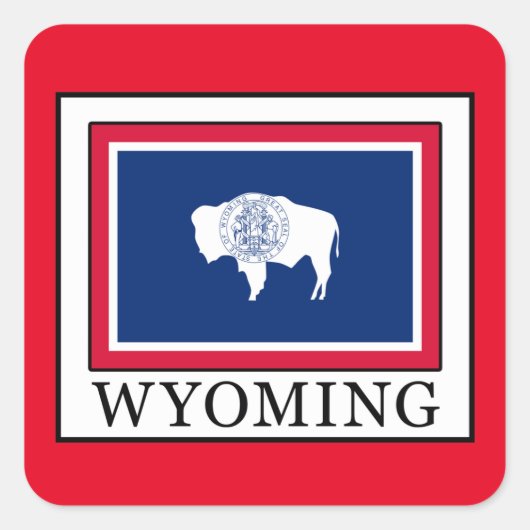 Wyoming Vierkante Sticker (Voorkant)