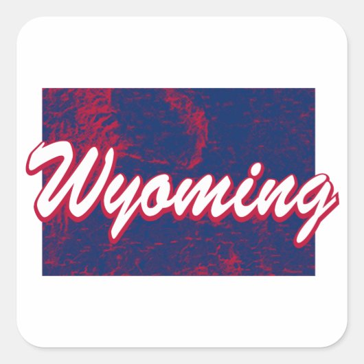 Wyoming Vierkante Sticker (Voorkant)