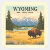  Wyoming Vierkante Sticker (Voorkant)