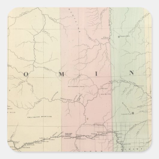 Wyoming Vierkante Sticker (Voorkant)