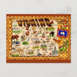 Wyoming Vintage Kaart Groeten Ansichtkaart