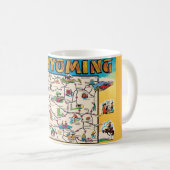 Wyoming Vintage Kaart Mok (Voorkant rechts)