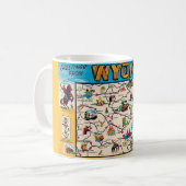 Wyoming Vintage Kaart Mok (Voorkant links)