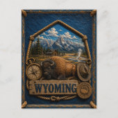 Wyoming Vintage Reizen Briefkaart (Voorkant)