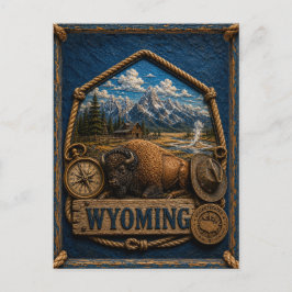 Wyoming Vintage Reizen Briefkaart