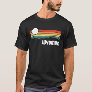 Wyoming Vintage Sunset 80s Retro Summer State USA T-shirt