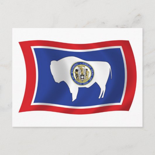 Wyoming Vlag Ansichtkaart Briefkaart (Voorkant)
