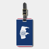 Wyoming Vlag Bagagelabel (Voorkant verticaal)