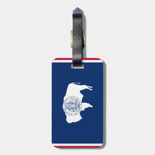 Wyoming Vlag Bagagelabel (Achterkant verticaal)