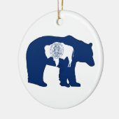 Wyoming Vlag Beer Keramisch Ornament (Links)