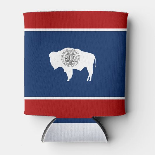 Wyoming vlag blikjeskoeler (Voorkant)