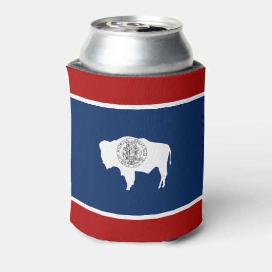 Wyoming vlag blikjeskoeler (Blikje Achterkant)