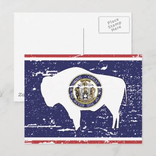  WYOMING-vlag Briefkaart (Voorkant / Achterkant)
