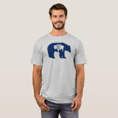 Wyoming Vlag Dragende Beer T-shirt (Voorkant volledig)