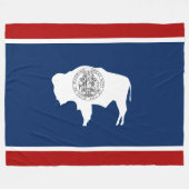 Wyoming vlag fleece deken (Voorkant (Horizontaal))