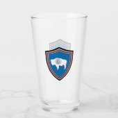 Wyoming vlag glas (Achterkant)