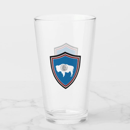 Wyoming vlag glas (Achterkant)