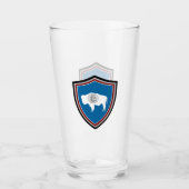 Wyoming vlag glas (Voorkant)