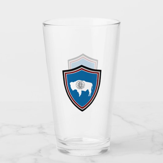 Wyoming vlag glas (Voorkant)