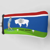 Wyoming vlag golfheadcover (Voorkant)