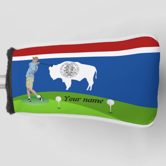 Wyoming vlag golfheadcover (Voorkant)