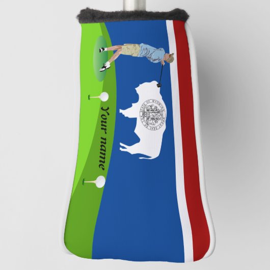 Wyoming vlag golfheadcover (Draai 90)