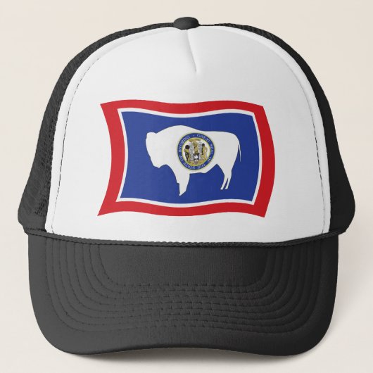 Wyoming Vlag Hoed Trucker Pet (Voorkant)