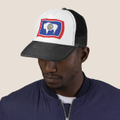 Wyoming Vlag Hoed Trucker Pet (In situ)