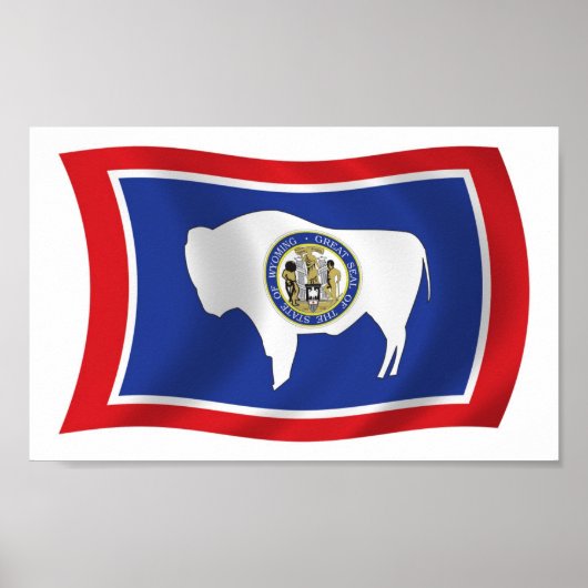 Wyoming Vlag Poster Print (Voorkant)