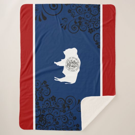 Wyoming vlag sherpa deken (Voorkant)