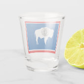 Wyoming vlag shot glas (Achterkant)