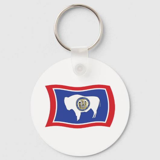 Wyoming Vlag Sleutelhanger (Voorkant)