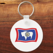 Wyoming Vlag Sleutelhanger (Voorkant)