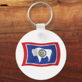 Wyoming Vlag Sleutelhanger (Voorkant)