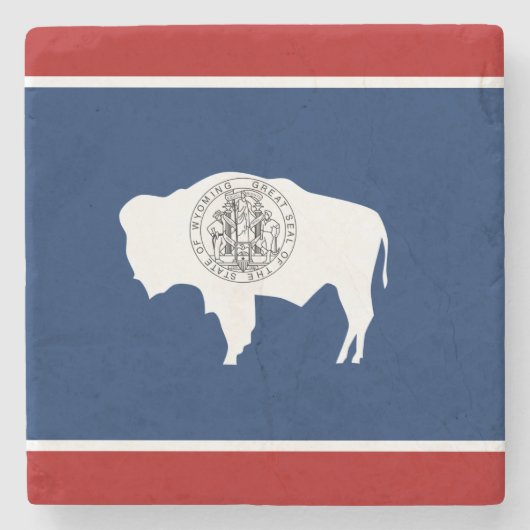 Wyoming vlag stenen onderzetter (Voorkant)